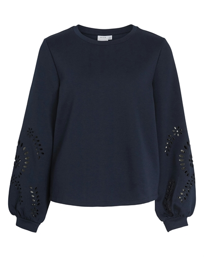 Vila - VISandy Detail Sweatshirt - Navy Blazer